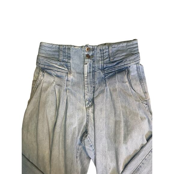 Vintage Z Cavaricci Pants Size 30 High Waisted Pleated Tapered Leg Parachute 80s - Picture 3 of 9